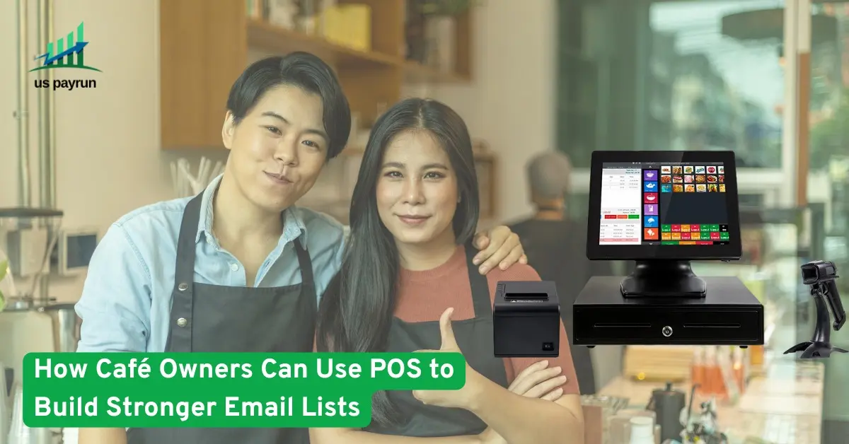 Café owners using POS system to boost customer engagement and build stronger email lists for marketing and business growth
