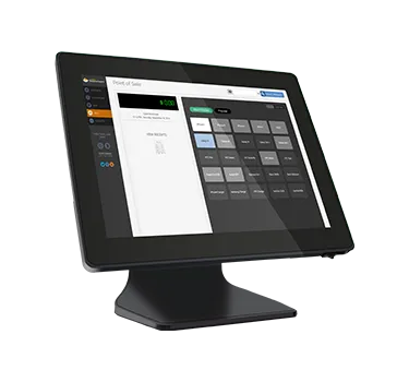 A sleek touchscreen POS system displaying a digital sales interface for efficient order management in restaurants