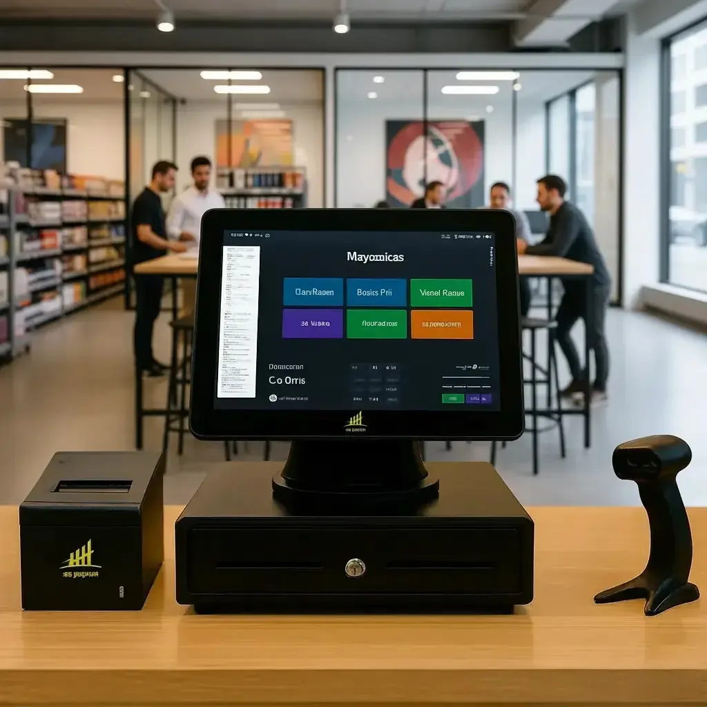 Modern POS system setup in a retail store in Hartford County